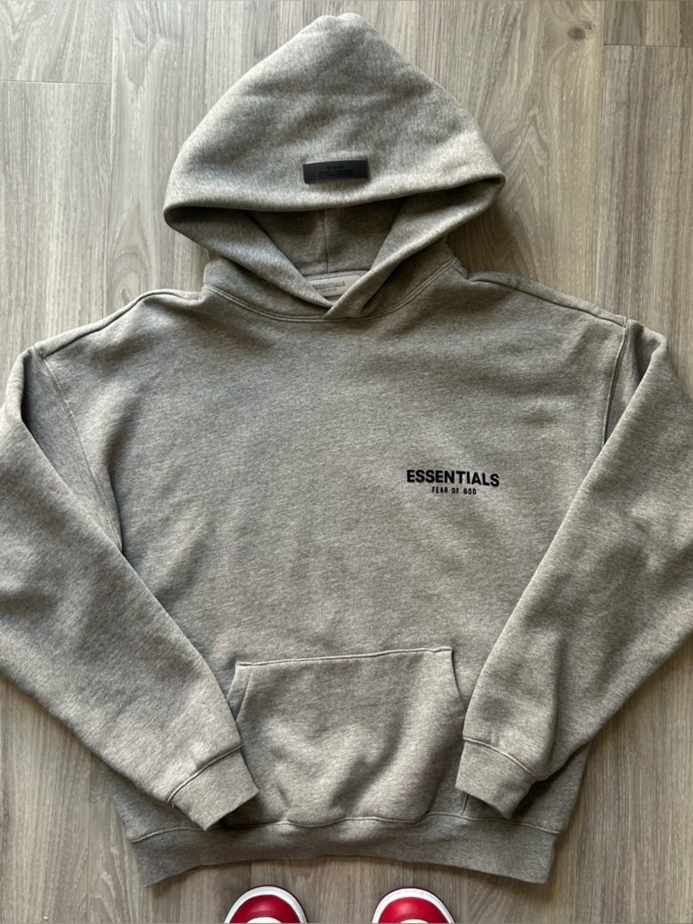Fear of God | Essentials Pullover Hoodie in Dark Heather Oatmeal (X-Small)